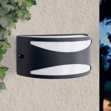 Utomhusvägglampa SHELL 1xE27/40W/230V IP54 antracit