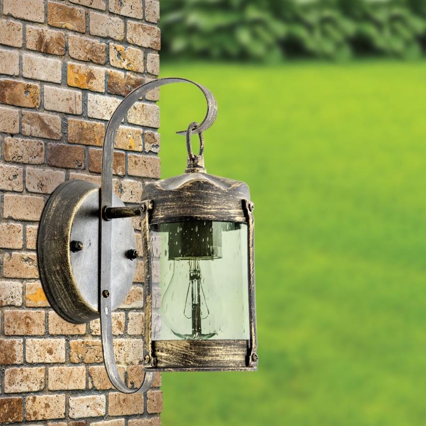 Utomhus vägglampa TAVERNA 1xE27/60W/230V IP23 brons/patina