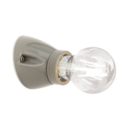 Vägglampa FROST 1xE27/60W/230V grå