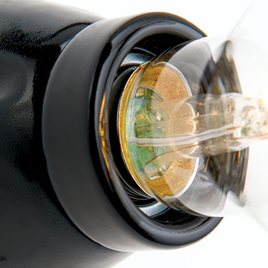 Vägglampa FROST 1xE27/60W/230V svart