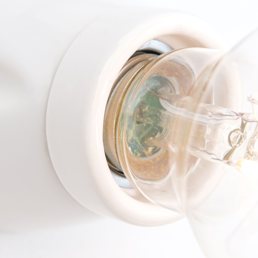 Vägglampa FROST 1xE27/60W/230V vit