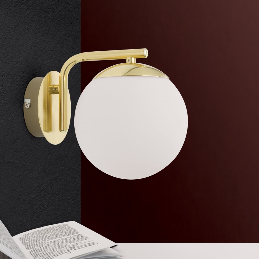 Vägglampa MADIS 1xE14/40W/230V guldfärgad