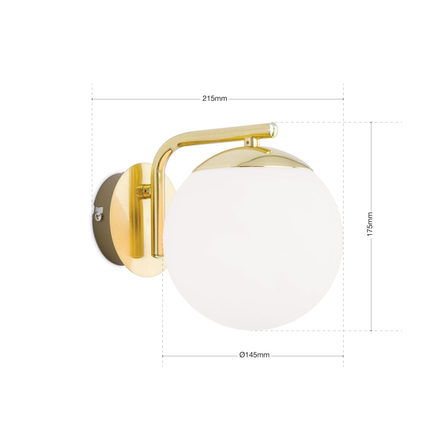 Vägglampa MADIS 1xE14/40W/230V guldfärgad