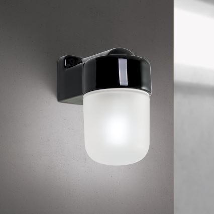Vägglampa OSTIA 1xE27/40W/230V, svart