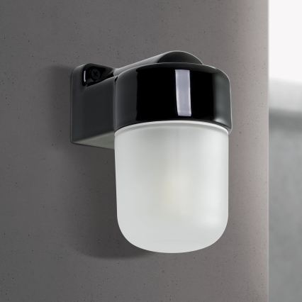 Vägglampa OSTIA 1xE27/40W/230V, svart