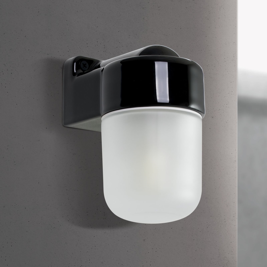 Vägglampa OSTIA 1xE27/40W/230V, svart