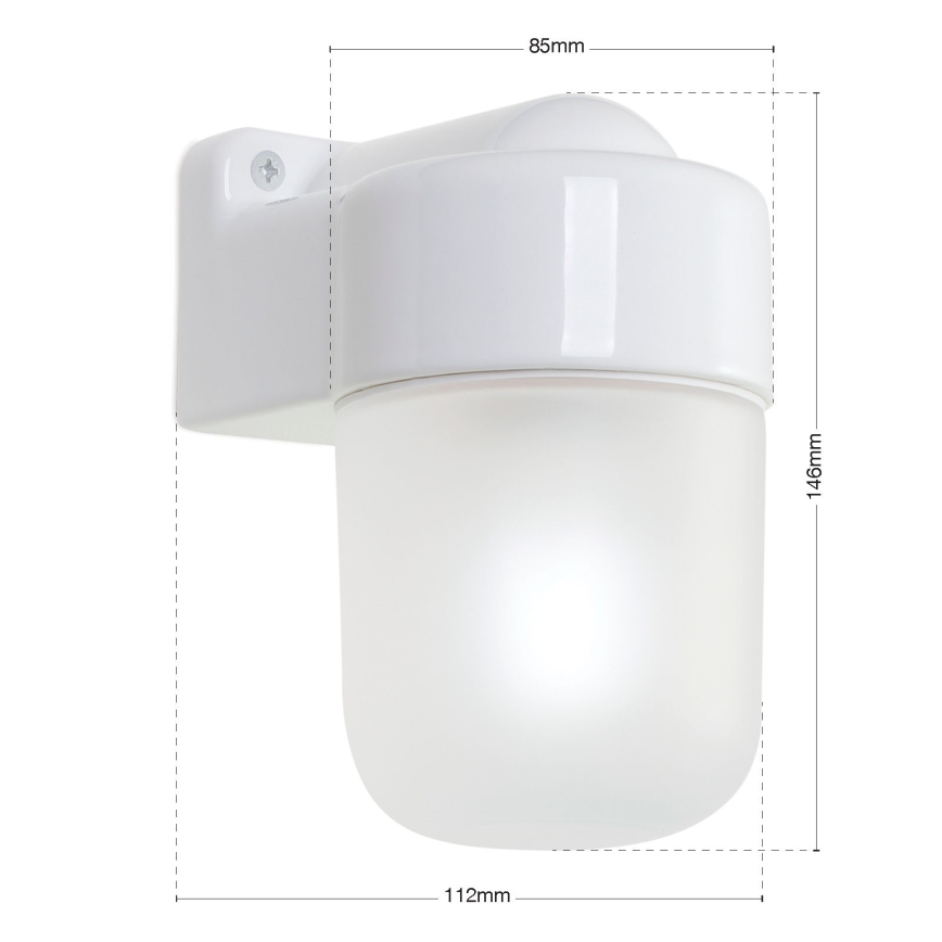 Vägglampa OSTIA 1xE27/40W/230V vit