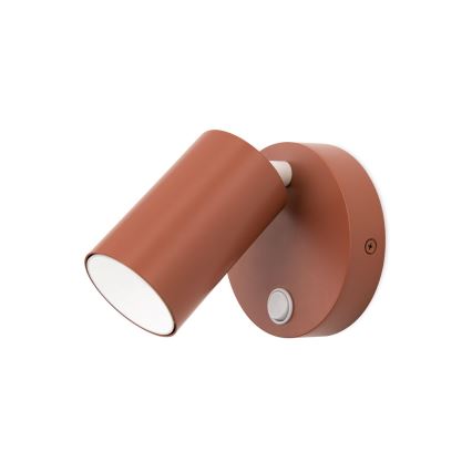 Väggspotlight PENN 1xGU10/13W/230V tegelröd