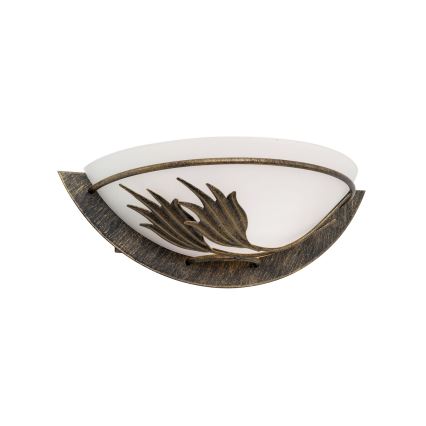 Vägglampa FLEUR 1xE14/60W/230V brons