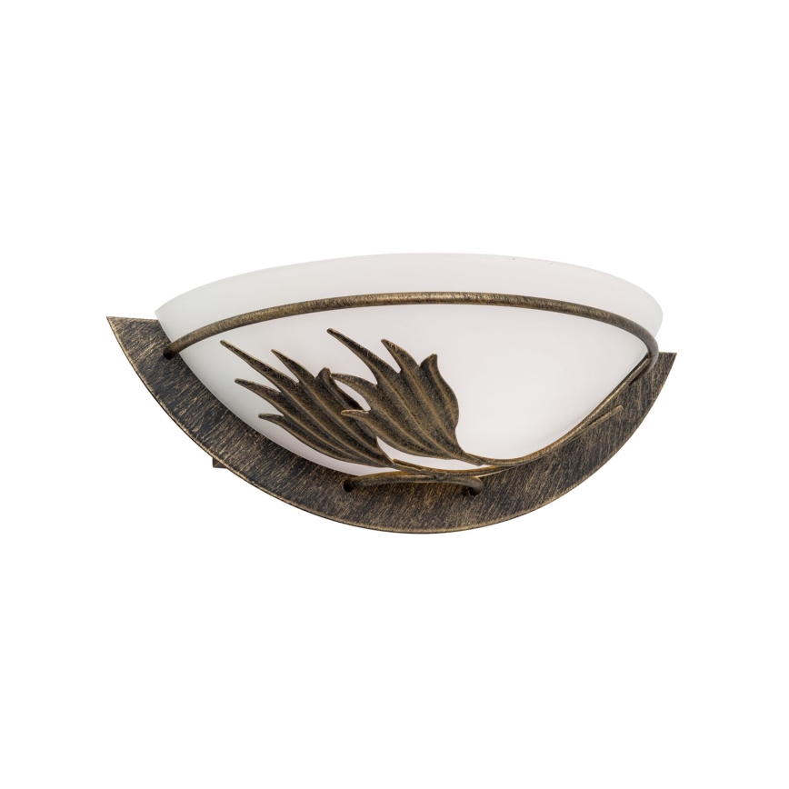 Vägglampa FLEUR 1xE14/60W/230V brons