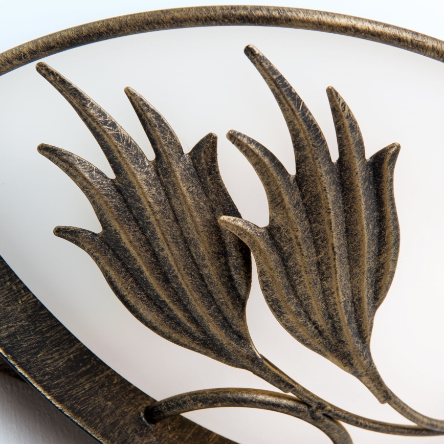 Vägglampa FLEUR 1xE14/60W/230V brons