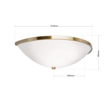 Vägglampa AIDA 1xE14/40W/230V brons/patina