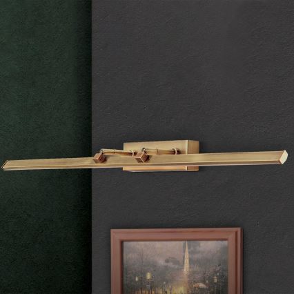 LED tavelbelysning PUBLIO LED/15W/230V 75 cm guld/patina