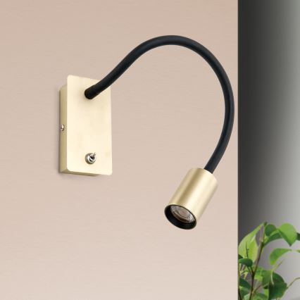 LED Flexibel vägg små lampor KURT LED/5W/230V guld