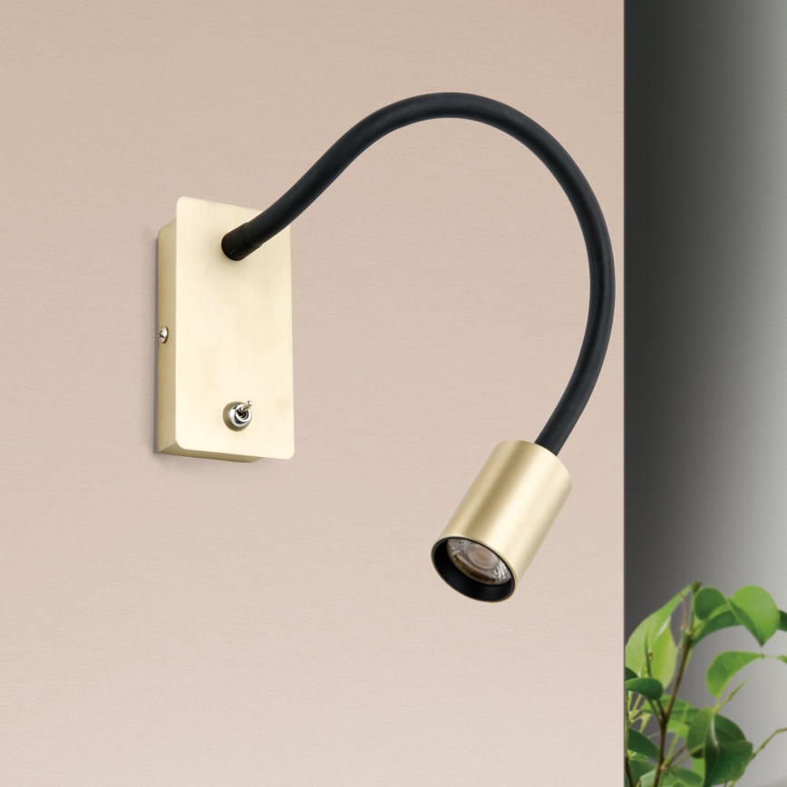 LED Flexibel vägg små lampor KURT LED/5W/230V guld