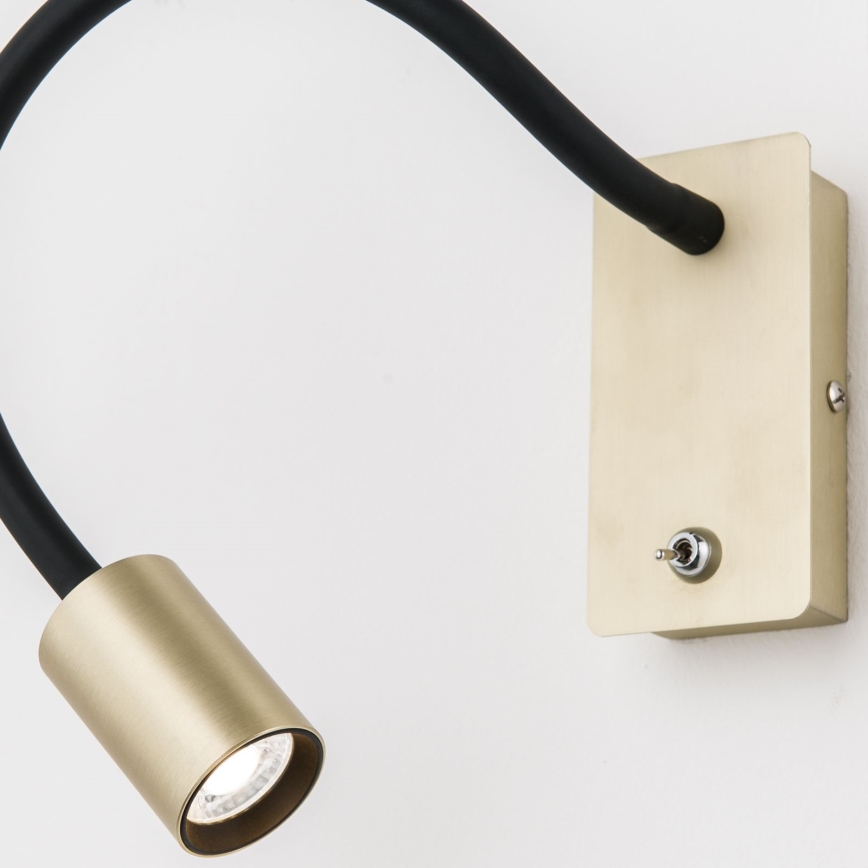 LED Flexibel vägg små lampor KURT LED/5W/230V guld