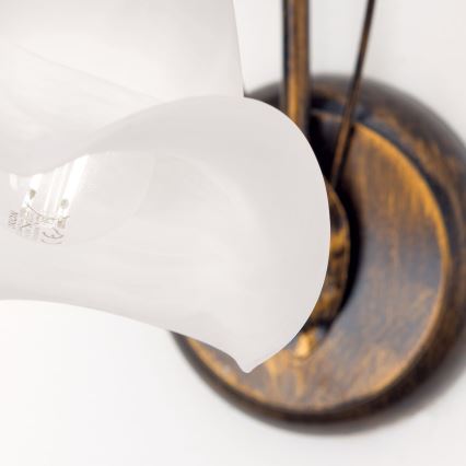 Vägglampa SISI 1xE14/40W/230V brons/patina