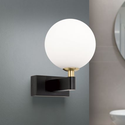 Vägglampa för badrum MARA 1xG9/20W/230V IP44 svart