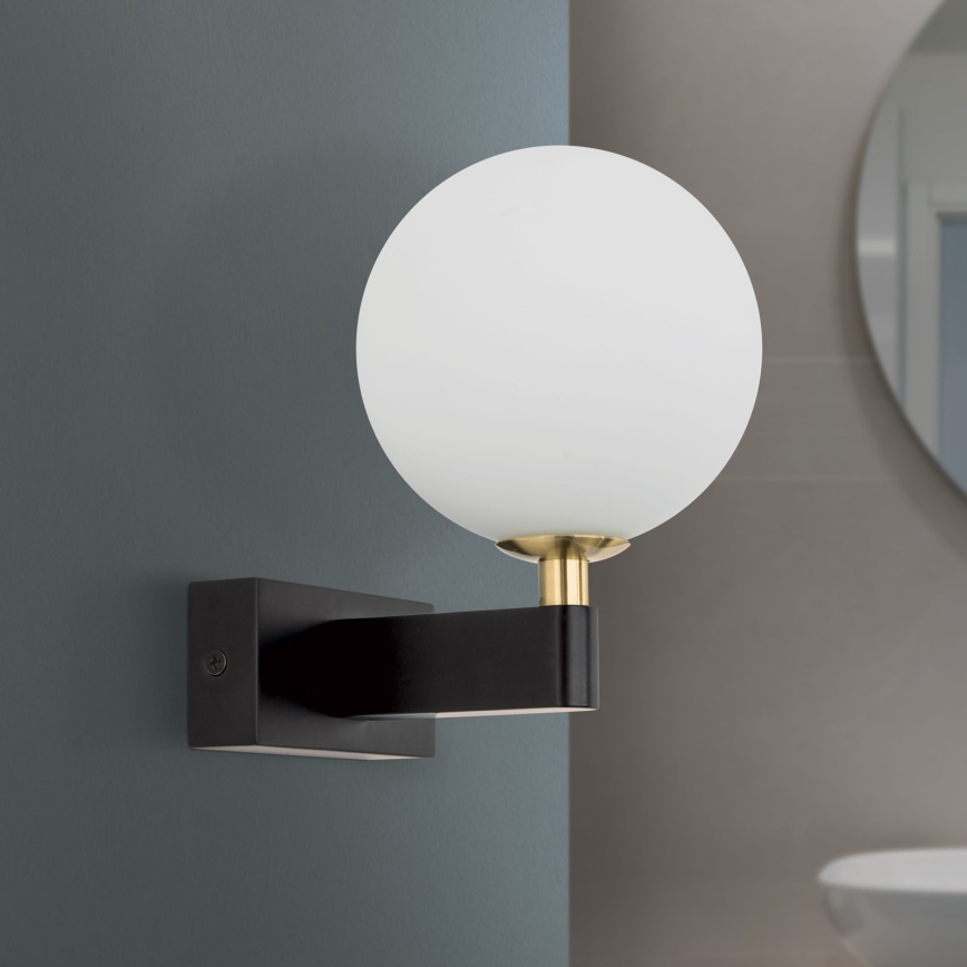 Vägglampa för badrum MARA 1xG9/20W/230V IP44 svart