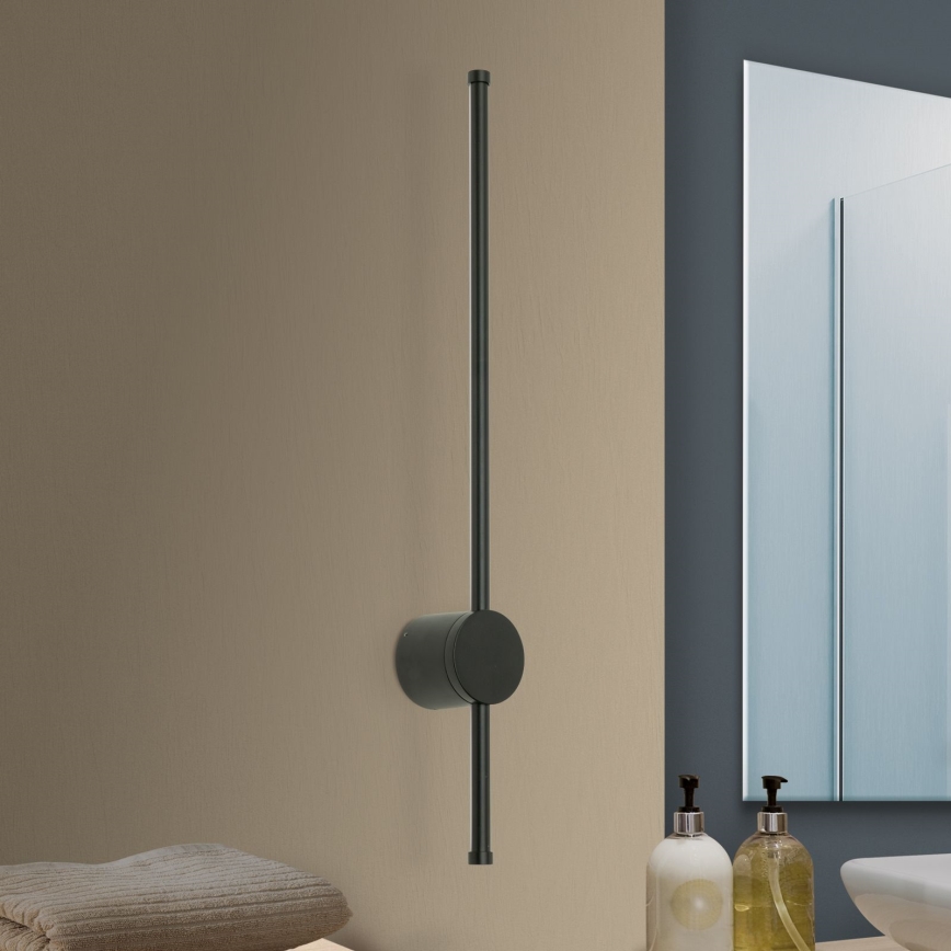 Badrumsspegel med LED-belysning FERDINAND LED/12W/230V IP54 svart