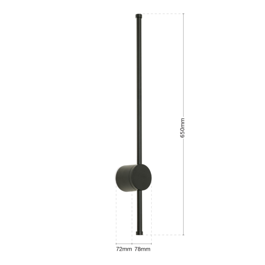 Badrumsspegel med LED-belysning FERDINAND LED/12W/230V IP54 svart