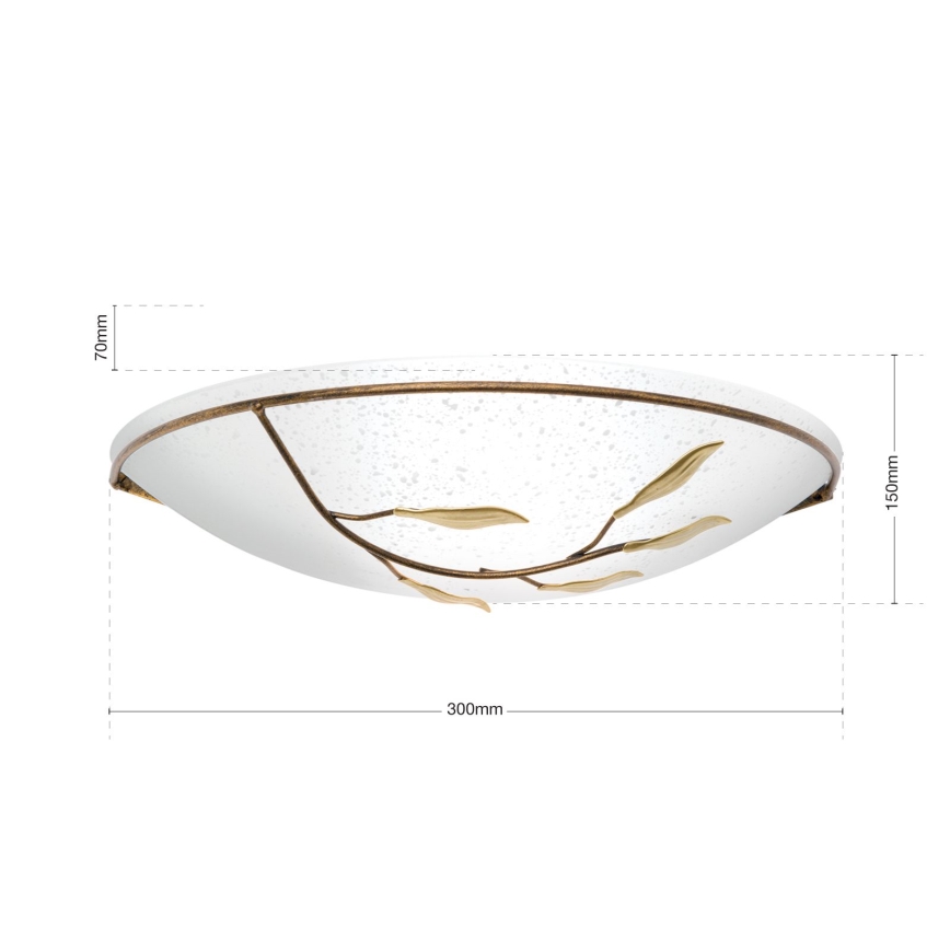 Orion WA 2-943/1 - Vägglampa LUCA 1xE27/60W/230V brons/patina