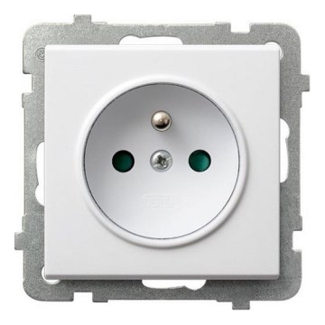 Ospel – ramfritt vägguttag 230 V SONATA, vitt