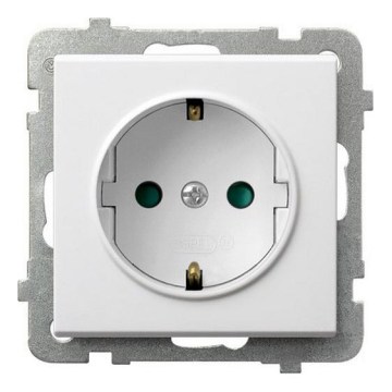 Ospel - Ramfritt vägguttag Schuko 230 V SONATA vit
