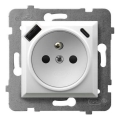 Ospel - Ramlöst vägguttag för hemmet 230V + 1xUSB-A + 1xUSB-C ARIA vit