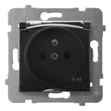 Ospel - Utomhusuttag för hemmabruk utan ram 230 V ARIA IP44 svart