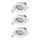 Osram - 3-pack dimbara LED-infällda spotlights SPOT LED/4,9W/230V 2700K Ø 8,7 cm vit