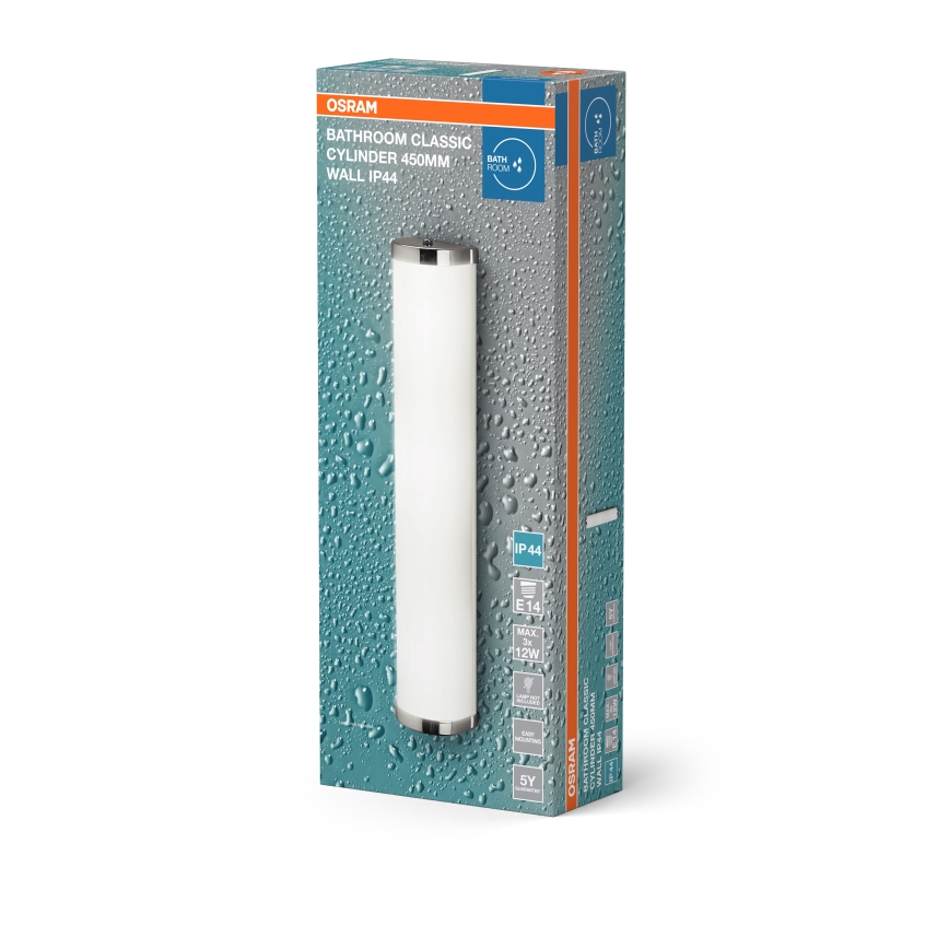 Osram - Badrumsvägglampa BATHROOM CLASSIC 3xE14/12W/230V IP44 polerad krom