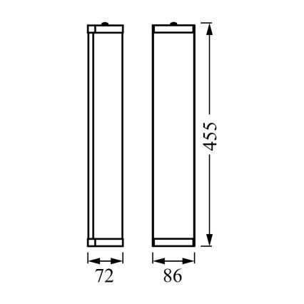 Osram - Badrumsvägglampa BATHROOM CLASSIC 3xE14/12W/230V IP44 polerad krom