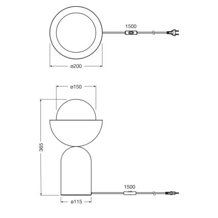Osram - Bordslampa DECOR BOWL 1xE14/25W/230V blå/rosa