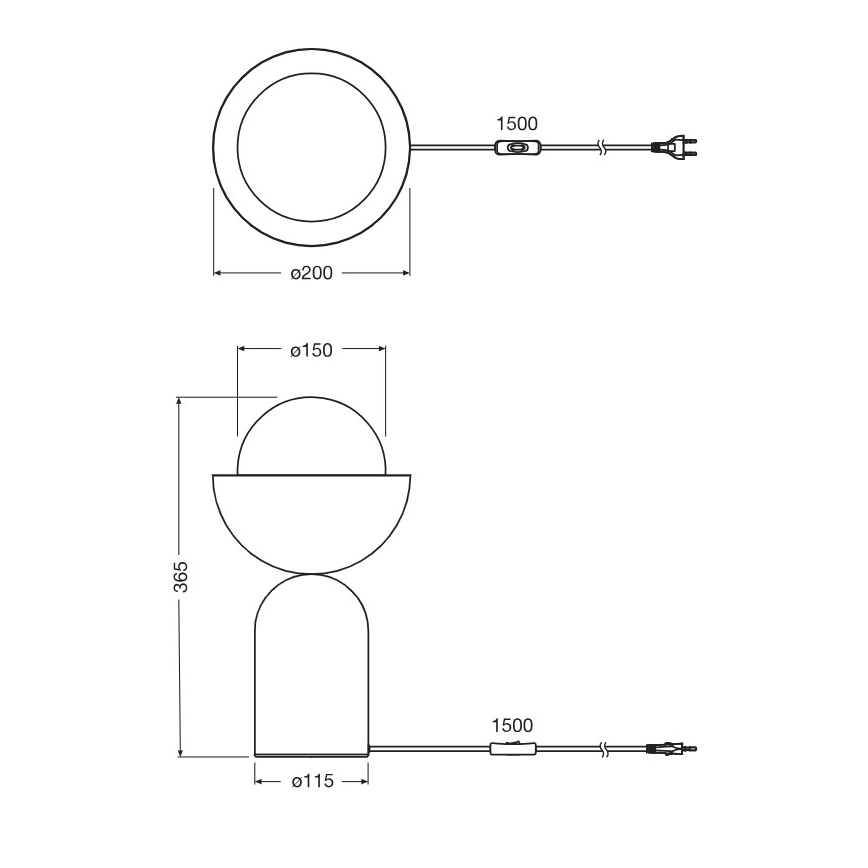 Osram - Bordslampa DECOR BOWL 1xE14/25W/230V grön/gul