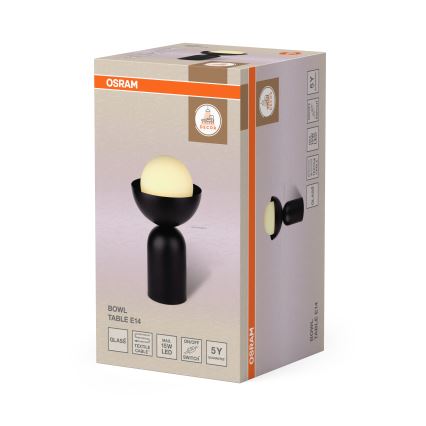 Osram - Bordslampa DECOR BOWL 1xE14/25W/230V svart
