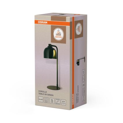 Osram - Bordslampa DECOR COROLLE 1xG9/20W/230V grön