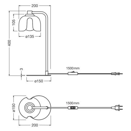 Osram - Bordslampa DECOR COROLLE 1xG9/20W/230V röd
