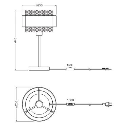 Osram - Bordslampa DECOR HORNET 1xE27/10W/230V svart/guld