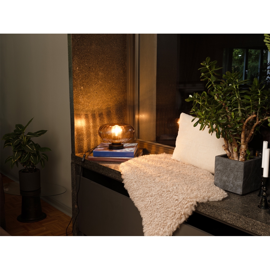 Osram - Bordslampa DECOR SMOKE 1xE27/12W/230V svart/rökgrå