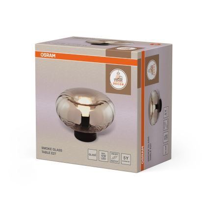 Osram - Bordslampa DECOR SMOKE 1xE27/12W/230V svart/rökgrå