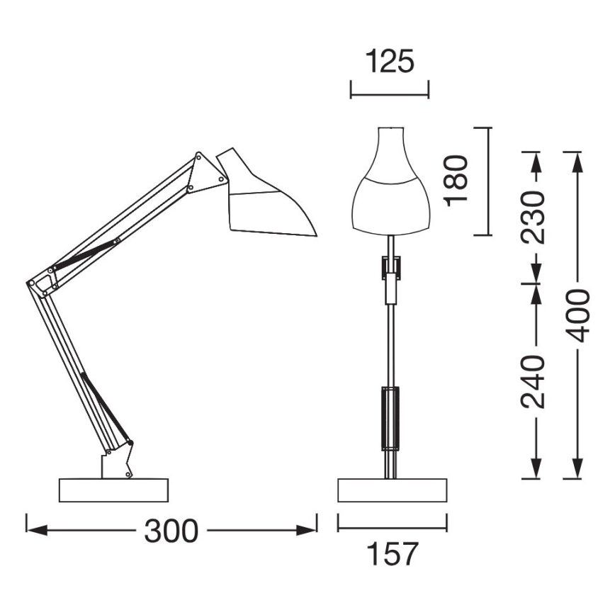 Osram - Bordslampa DESK LINE 1xE27/11W/230V svart
