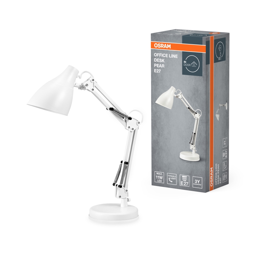 Osram - Bordslampa DESK LINE 1xE27/11W/230V vit