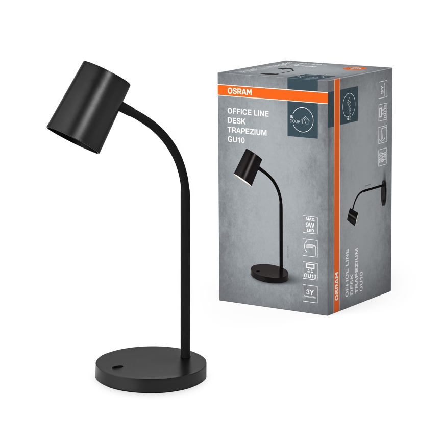 Osram - Bordslampa DESK LINE 1xGU10/9W/230V svart