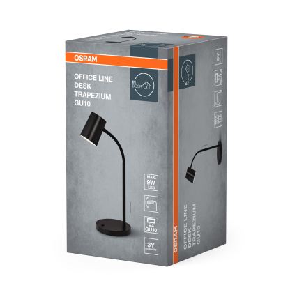 Osram - Bordslampa DESK LINE 1xGU10/9W/230V svart