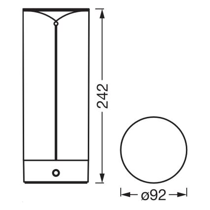 Osram - LED dimbar beröringsstyrd utomhusbordslampa ENDURA STYLE LED/1,5W/5V 2500 mAh USB IP54 antracit