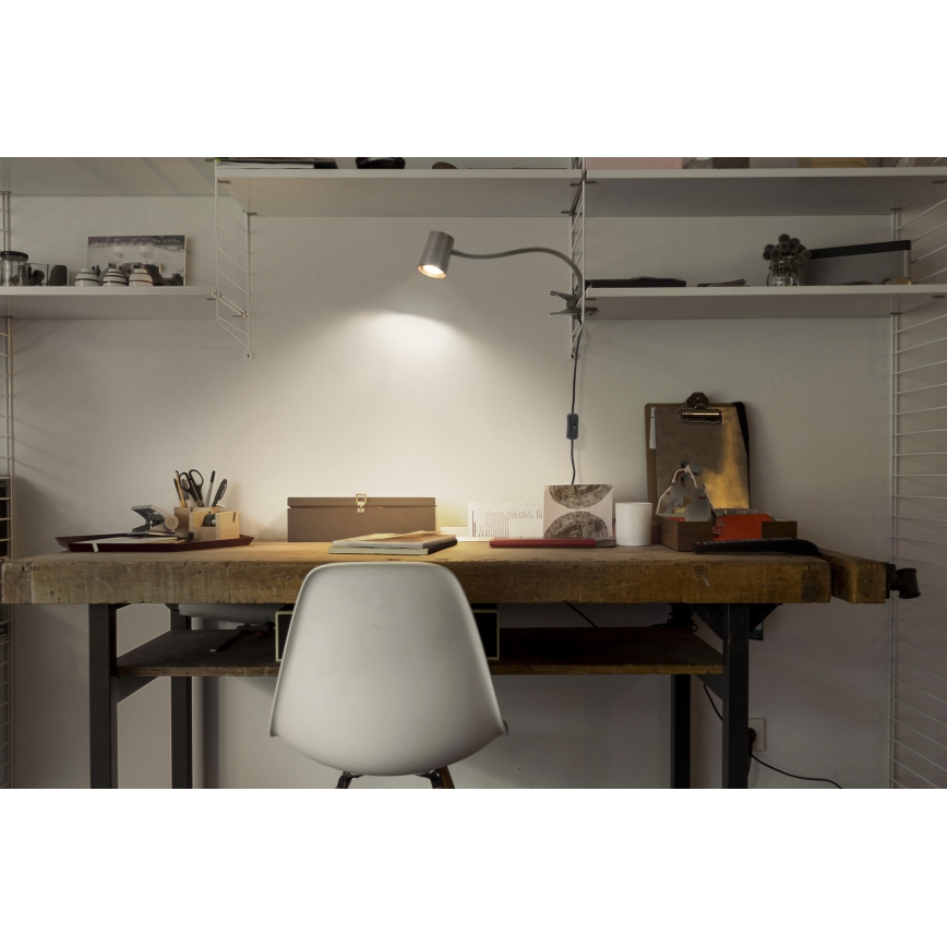 Osram - Bordslampa med klämma DESK LINE 1xGU10/9W/230V grå