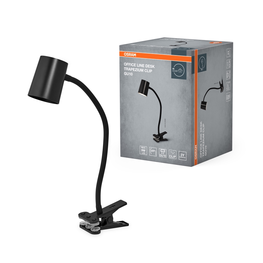Osram - Bordslampa med klämma DESK LINE 1xGU10/9W/230V svart