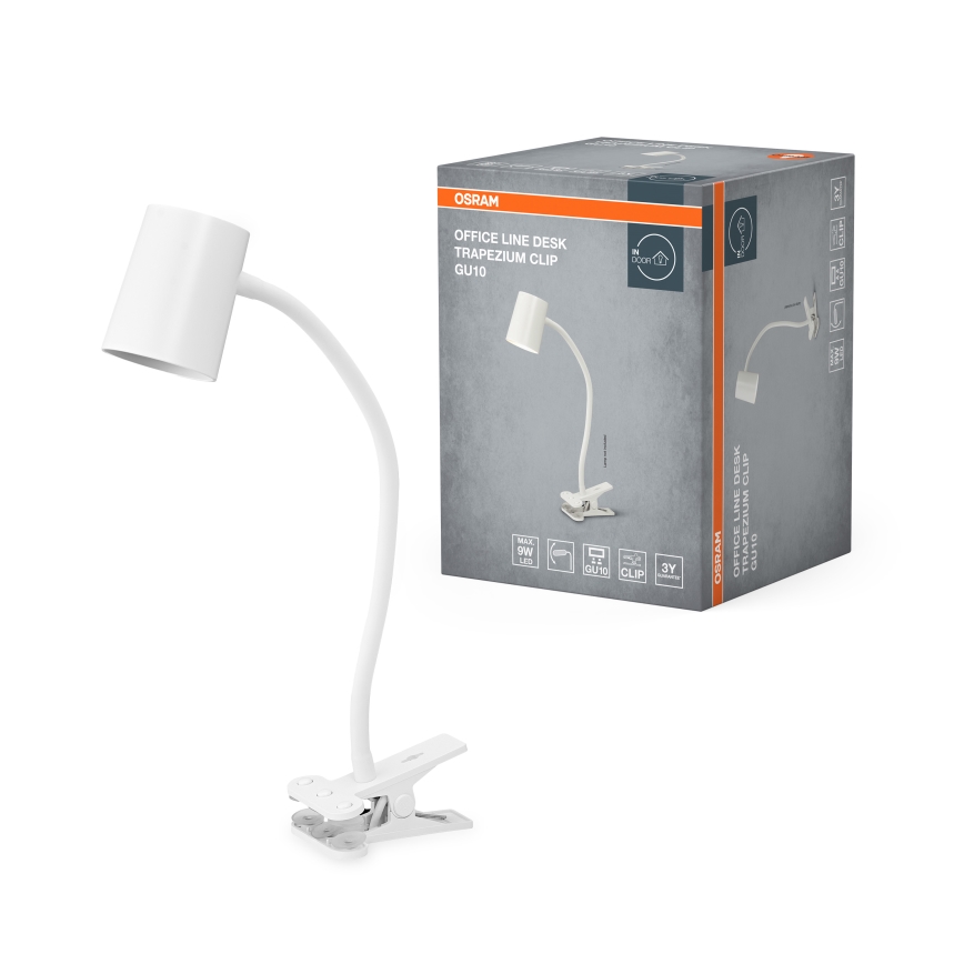 Osram - Bordslampa med klämma DESK LINE 1xGU10/9W/230V vit