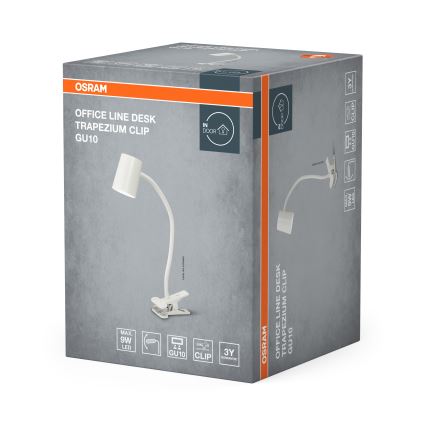 Osram - Bordslampa med klämma DESK LINE 1xGU10/9W/230V vit